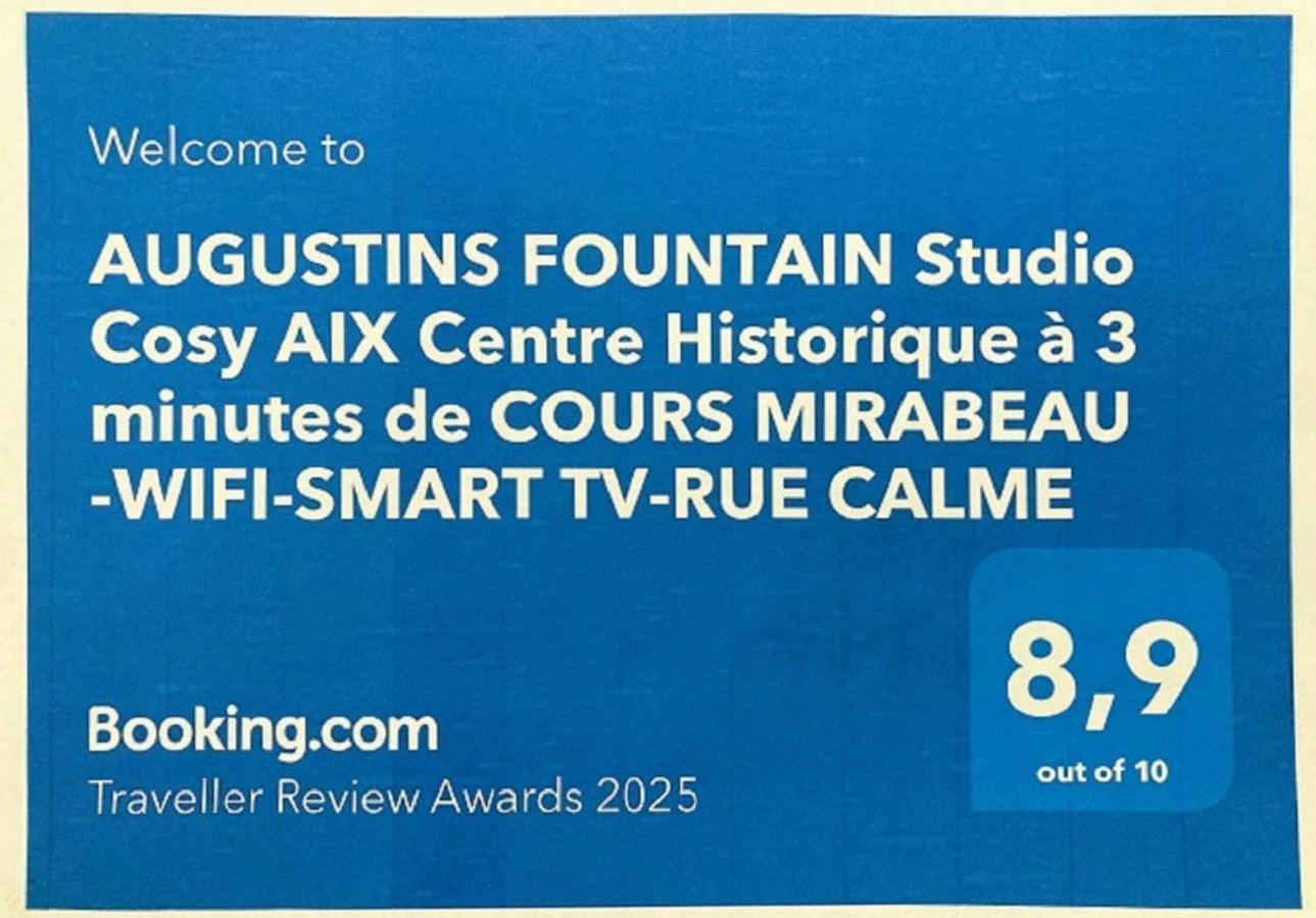 Augustins Fountain Studio Cosy Aix Centre Historique A 3 Minutes De Cours Mirabeau -Wifi-Smart Tv-Rue Calme 엑상프로방스 외부 사진
